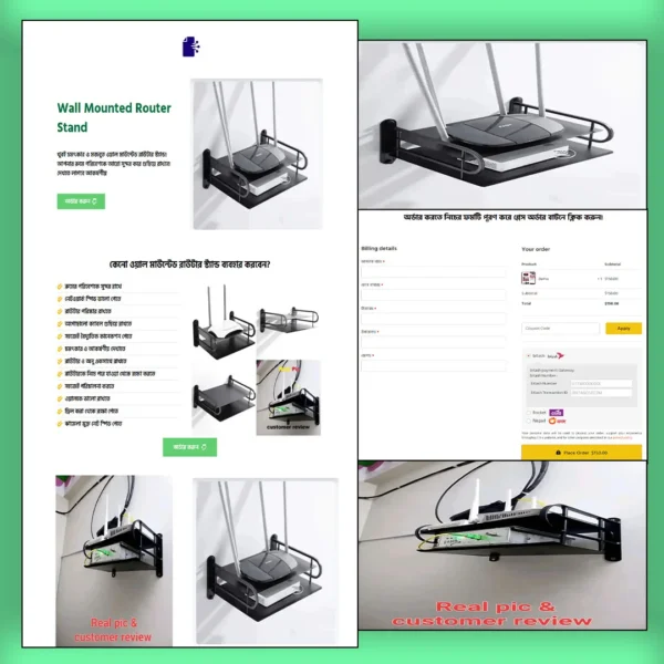 Wall mounted router stand – Cartflows Landing Page